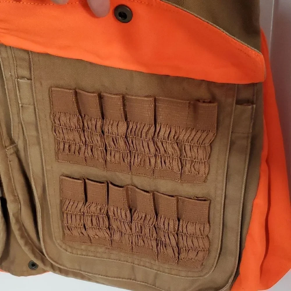Browning Upland Vest Blaze Orange and Tan Pheasant Hunting Vest Men's S